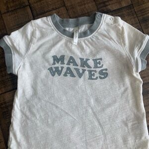 Gray and White Kids Shirt - Make Waves